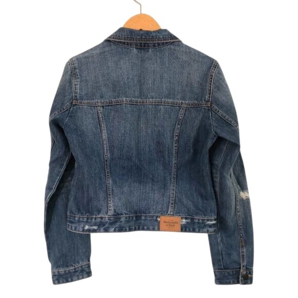 Abercrombie & Fitch Distressed Jean Jacket Medium Wash Size M - Picture 4 of 4